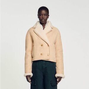 Women's Tan Shearling Jacket